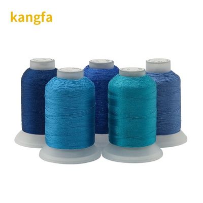 500m 120D/2 Kit de fio de bordado de poliéster com cone transparente e cone pequeno