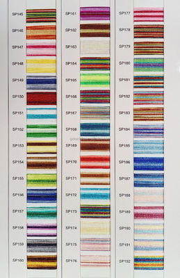 96 cores de cores misturadas 4000 metros Poliéster/Viscose 120D/2 Fios de bordados variados