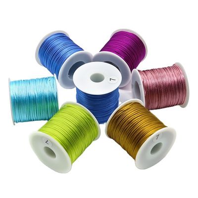 Acessórios de pulseiras de 2 mm de contas Linha de nó chinês de nylon elástico para fabricação de jóias