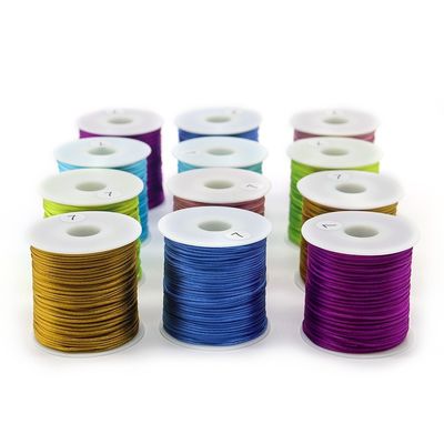 80m Nodo Chinês Macrame String 1mm Diâmetro Poliéster Cord Thread para DIY Jewelry Making