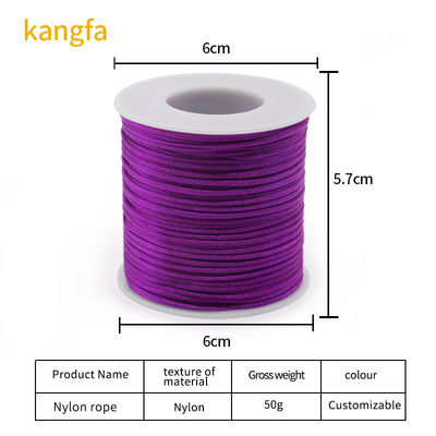 80m Nodo Chinês Macrame String 1mm Diâmetro Poliéster Cord Thread para DIY Jewelry Making