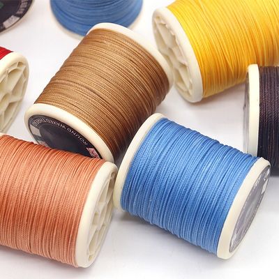 Material cônico Plástico 80 m Poliéster ligado Fio redondo encerado para costura de couro