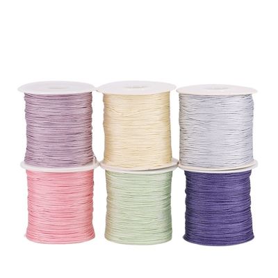 Fios artesanais de nylon suede para esmaltes de jade Fios de nylon de cor única ou cor arco-íris
