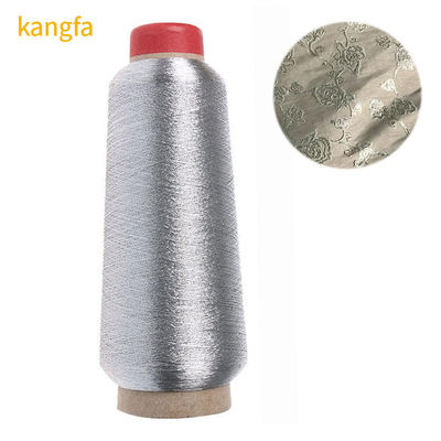 Fios de costura de prata de fio metálico de 125g 150D para acessórios de vestuário 100% poliéster