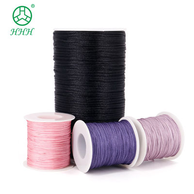 Corda de colar de tecido 1 mm para bricolage Madeira à mão rosada com contas Fios de corda vermelha Joias Fios de jade