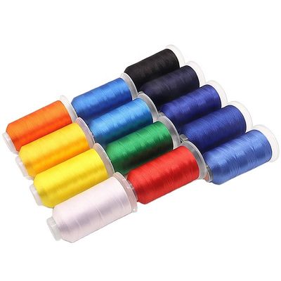 5000 Yards Fios de bordados de poliéster 120D/2 para bordados de computador Peso/cone 135g