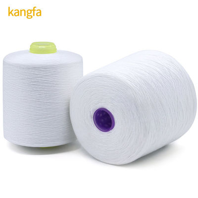Branco 1,25kg 40/2 20/3 30/3 100% Fio de poliéster espumado para OEM em padrão branco bruto