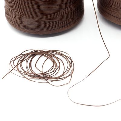Fios de poliéster 150d, de cor resistente, de cera plana, adequados para costura e tecelagem de couro