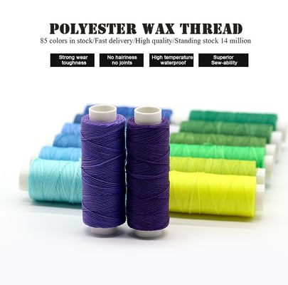 12g 60m Fios de costura de costura à mão Fios de cera para couro DIY 80 cores sob medida