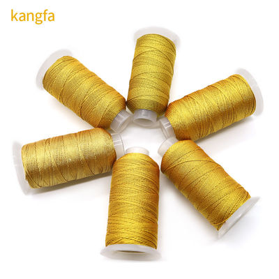 100% de seda de alta tenacidade 3 Ply ouro e prata fio de fio metálico para fazer jóias DIY