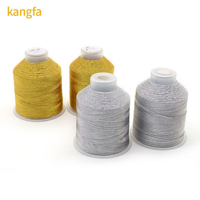 Cordão de joalharia 100% Poliéster Silk Silver Filamentos metálicos com 3 fios Multicolor