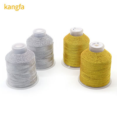 Cordão de joalharia 100% Poliéster Silk Silver Filamentos metálicos com 3 fios Multicolor