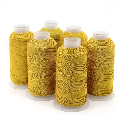 6ply Magic Sparkle Color Bracelet Braided Jewelry Thread Hand Craft Acessórios Cor de ouro fios metálicos