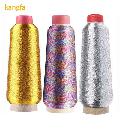 Fios de bordados metálicos de poliéster para acessórios de vestuário Boho em viscose de cor tingida