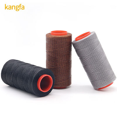 0.6mm 0.8mm 1mm 150D/16 Fios trilhados de poliéster grosso encerados para reparação de artesanato de couro