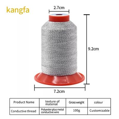 100% Poliéster Fio Antidestático Condutor para Tecido ESD Vestuário Diâmetro do fio 0,45 mm