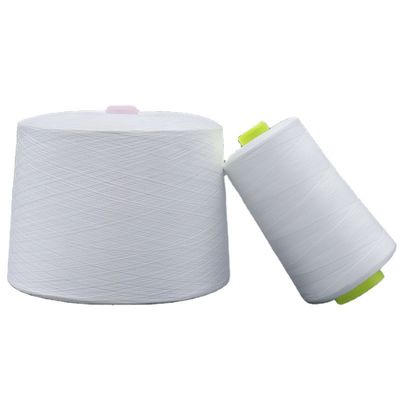Fabricação Produzir Fios de Poliéster Spun OEM Branco bruto 60/2 com resistência química