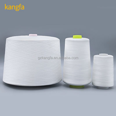 Fabricação Produzir Fios de Poliéster Spun OEM Branco bruto 60/2 com resistência química