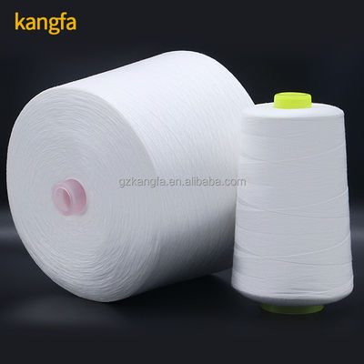 Fabricação Produzir Fios de Poliéster Spun OEM Branco bruto 60/2 com resistência química