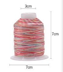 Fios de costura de bordados 100% poliéster com resistência a altas temperaturas em 5 cores