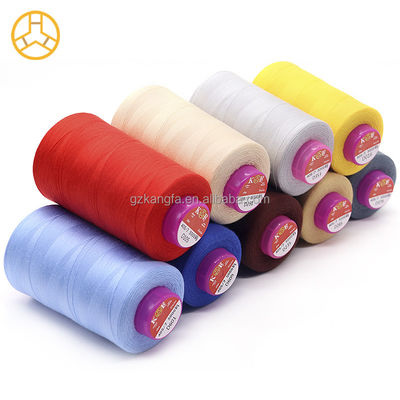 Fornecer Fios de algodão de poliéster 40/2 5000 Yards 100% Fios de costura espinhados para toalhas de mesa