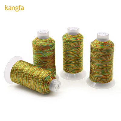 100G Neto Peso Fios de costura de poliéster em cores do arco-íris para costura resistente à abrasão