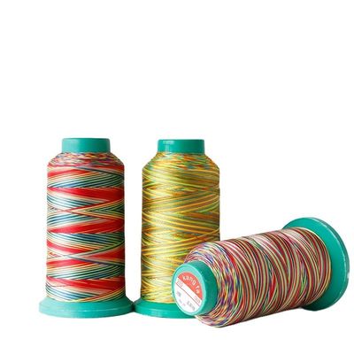 Calçados de alta tenacidade cor do arco-íris poliéster algodão bordados nylon fio de costura OEM ODM