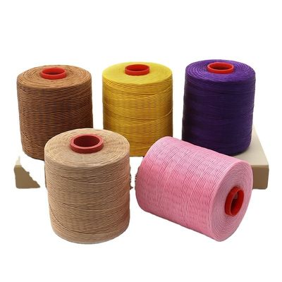 Tecelagem 0,8MM 100% Fios de Poliéster Cereados para costura de couro 210D/16 Fios de Cereamento Plano