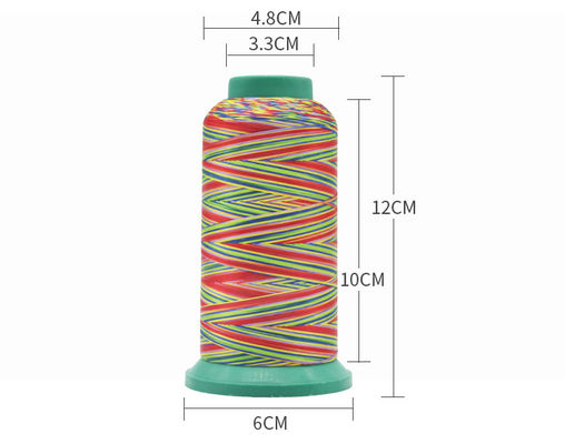 Calçados de alta tenacidade cor do arco-íris poliéster algodão bordados nylon fio de costura OEM ODM