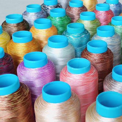 Fios de bordado para máquina de bordado lote de estoque 96 cores multicolor 100% poliéster