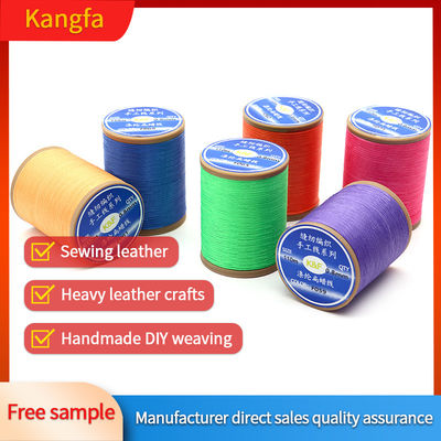Linhas planas de cera plana 0,8 mm de couro poliéster fio de cera para ferramenta de costura DIY feita à mão