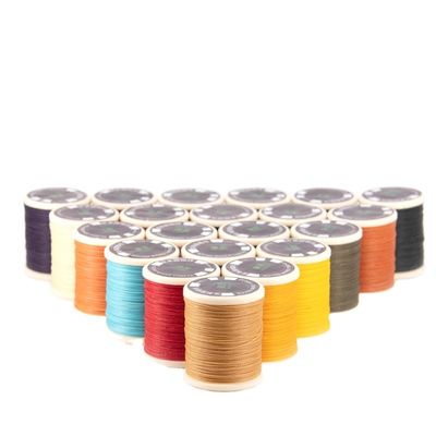 0.55mm Poliéster impermeável ligado a fio redondo encerado para costura de couro