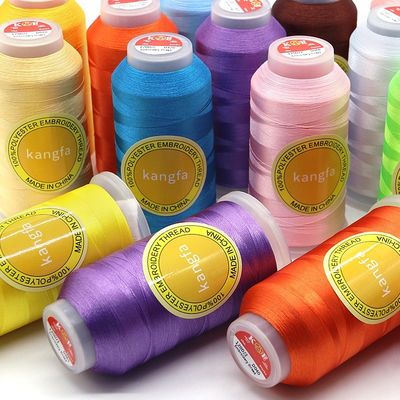 Fios de bordados de costura de poliéster em 447 cores para bordados de seda de âncora variada
