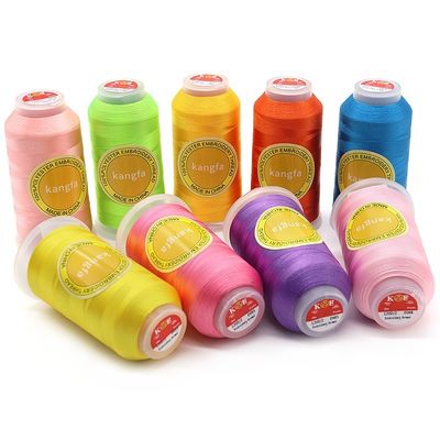 Fios de bordados de poliéster 120d/2 para o desempenho da produção de bordados