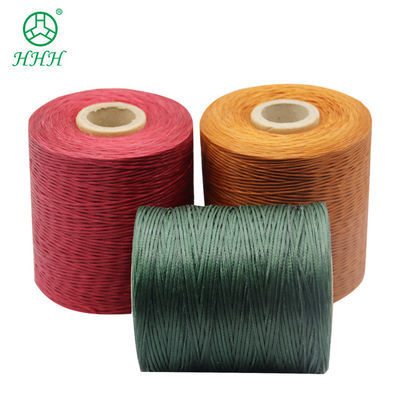 Custom 0.8mm 1mm 100% Poliéster Flat Waxed Braided Thread Impermeável para artigos de couro