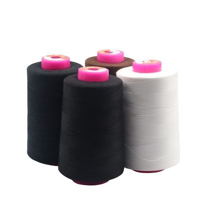 Fios de costura de bricolage bobinas de poliéster para máquina manual costura em algodão preto/branco