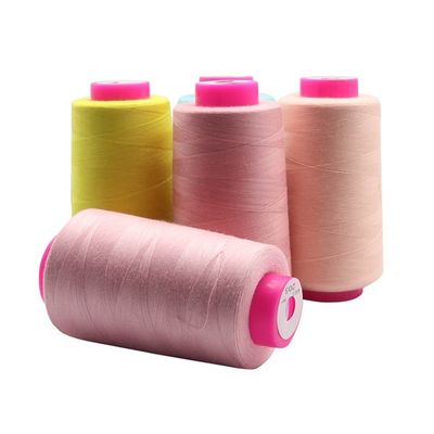 Fios de algodão 100% 402 100g Cone Fios de costura de poliéster para roupa de cama Tecido elástico