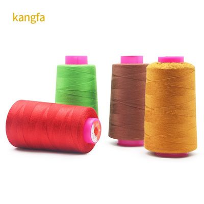 Fios de algodão 100% 402 100g Cone Fios de costura de poliéster para roupa de cama Tecido elástico