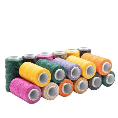 Fios de cera plana de 0,8 mm impermeáveis para couro durável e flexível 210D/16 Contagem de fios