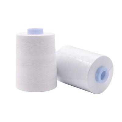 Fios de costura de algodão 100% branco 50/3 para projetos personalizados na indústria têxtil