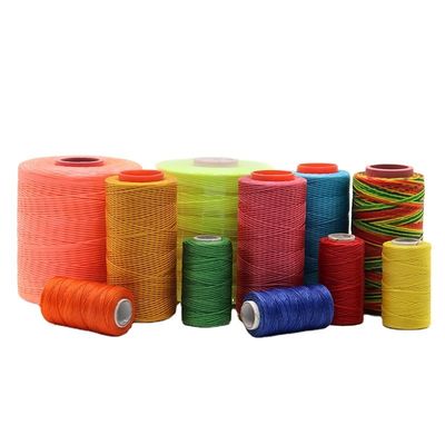 Fios de cera de poliéster mercerizado de alta resistência 210D/16 250D/16 para costura de couro