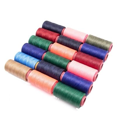 Fios de cera de poliéster mercerizado de alta resistência 210D/16 250D/16 para costura de couro