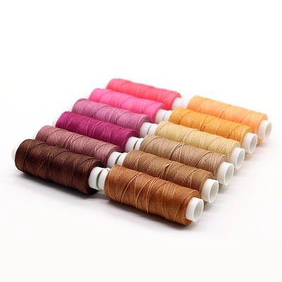 1 mm 100% de couro de poliéster resistente a produtos químicos, fio redondo encerado para sacos costurados à mão