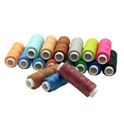 1 mm de fio de costura de poliéster revestido de cera vermelho mercerizado para fabricação de jóias de macrame