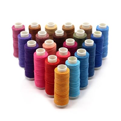 1 mm de fio de costura de poliéster revestido de cera vermelho mercerizado para fabricação de jóias de macrame
