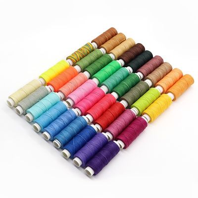 1 mm de fio de costura de poliéster revestido de cera vermelho mercerizado para fabricação de jóias de macrame