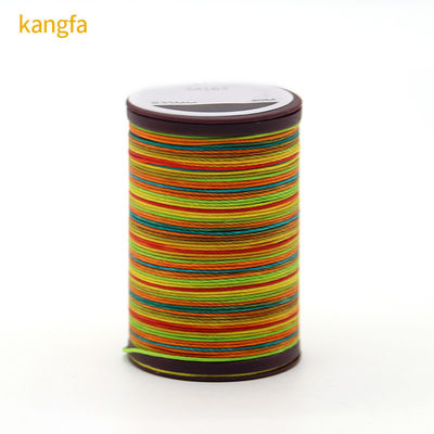 Fio de poliéster de cone de plástico com trança redonda e cera para costura de sapatos 0,35 mm 0,45 mm 0,65 mm