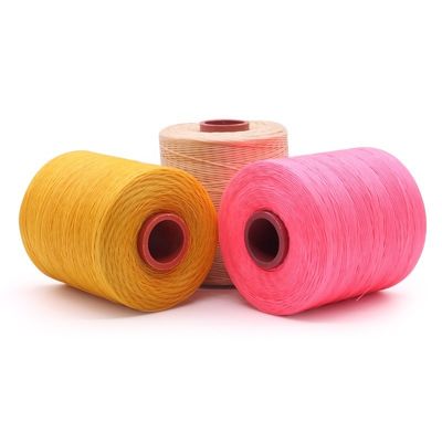 Amostra de 400 g de fio de cera plano trançado 0,7 mm fio de cera de poliéster material 210D/16 fios de cera