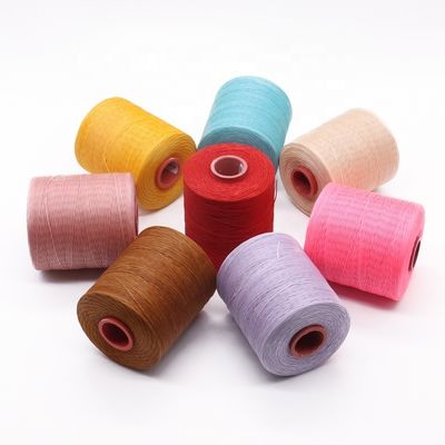 Amostra de 400 g de fio de cera plano trançado 0,7 mm fio de cera de poliéster material 210D/16 fios de cera