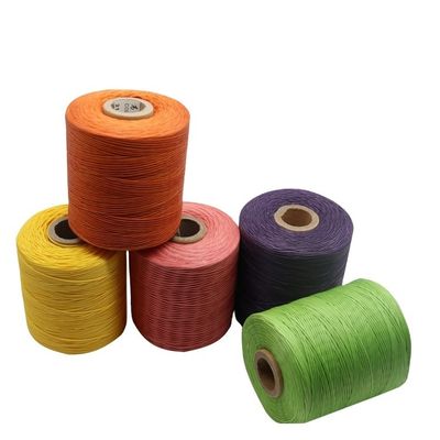 Amostra de 400 g de fio de cera plano trançado 0,7 mm fio de cera de poliéster material 210D/16 fios de cera